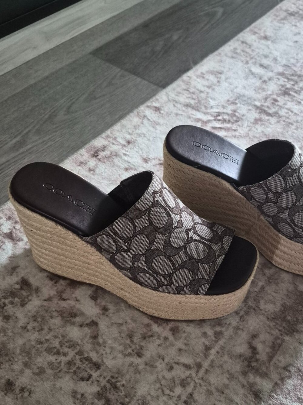 COACH SIGNATURE LOGO ESPADRILLES-SZ.8